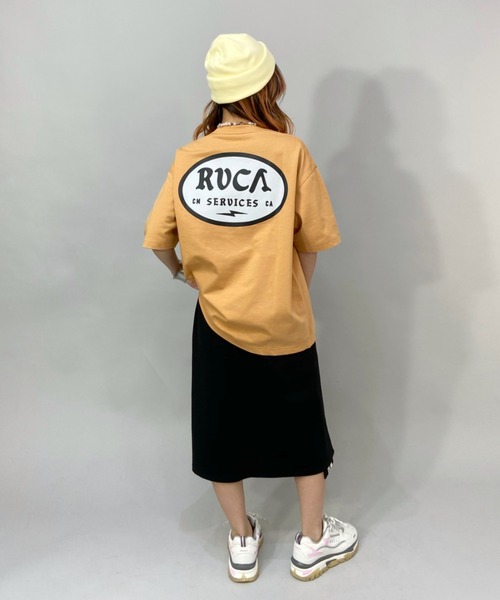 RVCA(ルーカ)の「RVCA/ルーカ ビッグシルエット バックプリントロゴTシャツ BC043-238(Tシャツ/カットソー・レディース・ブラック/ホワイト/ベージュ・L/M/S)」の11枚目の写真