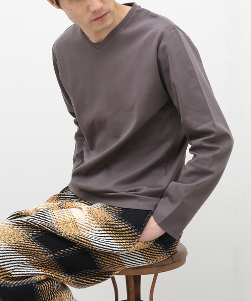 B.C STOCK(ベーセーストック)の「シルケットポンチ Vネック(Tシャツ/カットソー・メンズ・ホワイト/チャコールグレー/ネイビー・MEDIUM/LARGE)」の19枚目の写真