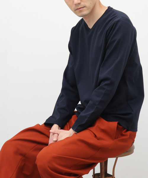 B.C STOCK(ベーセーストック)の「シルケットポンチ Vネック(Tシャツ/カットソー・メンズ・ホワイト/チャコールグレー/ネイビー・MEDIUM/LARGE)」の17枚目の写真