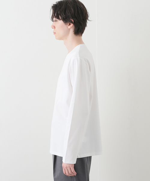 B.C STOCK(ベーセーストック)の「シルケットポンチ Vネック(Tシャツ/カットソー・メンズ・ホワイト/チャコールグレー/ネイビー・MEDIUM/LARGE)」の14枚目の写真