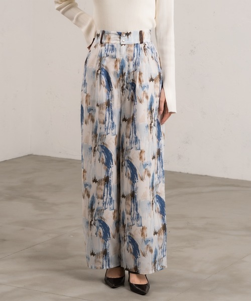 Ezick（エジック）の「【&g’aime】アートプリントワイドパンツ（その他パンツ・レディース・チャコールグレー/ブルー・FREE）」の15枚目の写真