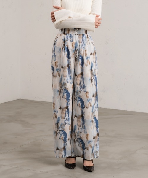 Ezick（エジック）の「【&g’aime】アートプリントワイドパンツ（その他パンツ・レディース・チャコールグレー/ブルー・FREE）」の10枚目の写真