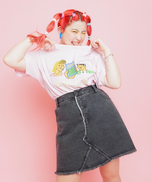 PUNYUS（プニュズ）の「Calc Tシャツ（Tシャツ/カットソー・レディース・ピンク/ホワイト/グリーン/ライトピンク・2/3/4/1）」の4枚目の写真