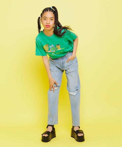 PUNYUS（プニュズ）の「Calc Tシャツ（Tシャツ/カットソー・レディース・ピンク/ホワイト/グリーン/ライトピンク・2/3/4/1）」の12枚目の写真