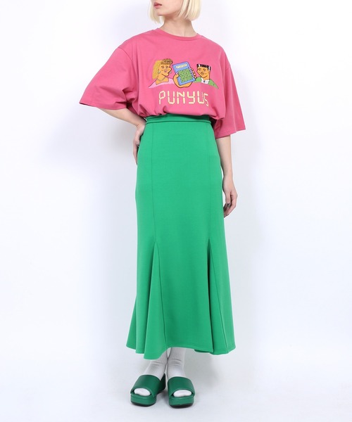 PUNYUS（プニュズ）の「Calc Tシャツ（Tシャツ/カットソー・レディース・ピンク/ホワイト/グリーン/ライトピンク・2/3/4/1）」の15枚目の写真