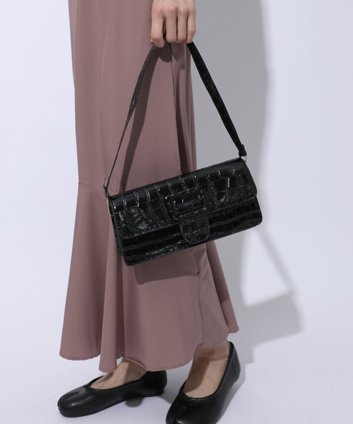 MAISON BREEZE(メゾンブリーズ)の「【MAISON BREEZE】クロコ型押しバックルハンドバッグ KNF(ハンドバッグ・レディース・ホワイト/ブラック/ブラウン・FREE)」の10枚目の写真