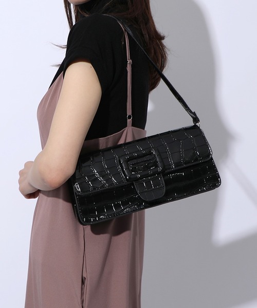 MAISON BREEZE(メゾンブリーズ)の「【MAISON BREEZE】クロコ型押しバックルハンドバッグ KNF(ハンドバッグ・レディース・ホワイト/ブラック/ブラウン・FREE)」の11枚目の写真