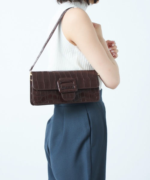 MAISON BREEZE(メゾンブリーズ)の「【MAISON BREEZE】クロコ型押しバックルハンドバッグ KNF(ハンドバッグ・レディース・ホワイト/ブラック/ブラウン・FREE)」の19枚目の写真