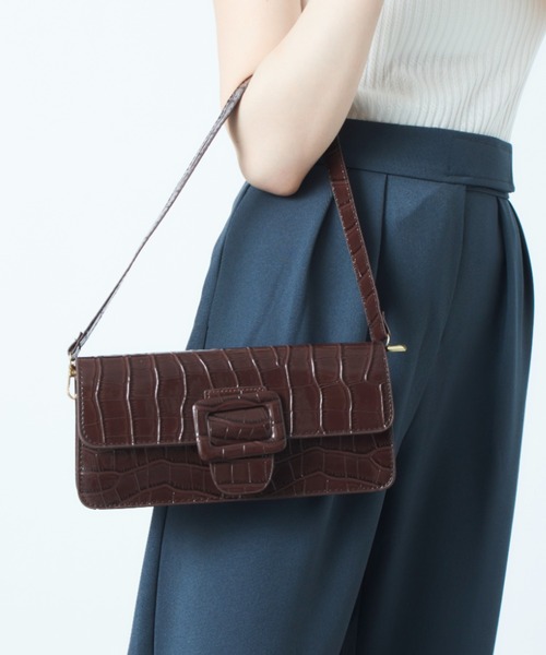 MAISON BREEZE(メゾンブリーズ)の「【MAISON BREEZE】クロコ型押しバックルハンドバッグ KNF(ハンドバッグ・レディース・ホワイト/ブラック/ブラウン・FREE)」の20枚目の写真