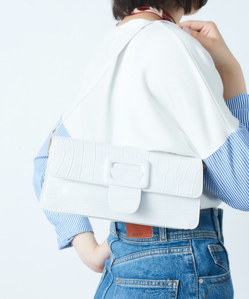 MAISON BREEZE(メゾンブリーズ)の「【MAISON BREEZE】クロコ型押しバックルハンドバッグ KNF(ハンドバッグ・レディース・ホワイト/ブラック/ブラウン・FREE)」の17枚目の写真