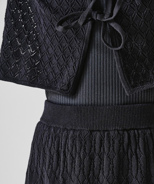 acro（アクロ）の「■■透かし編みニットマーメイドスカート【SETUP可】/AC1364（スカート・レディース・ブラック/ベージュ/グリーン・ﾌﾘ-）」の10枚目の写真