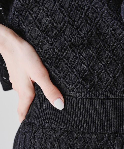 acro（アクロ）の「■■透かし編みニットマーメイドスカート【SETUP可】/AC1364（スカート・レディース・ブラック/ベージュ/グリーン・ﾌﾘ-）」の20枚目の写真