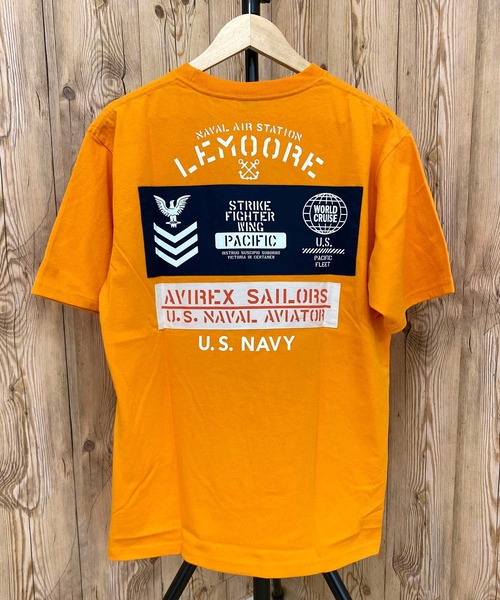 AVIREX(アヴィレックス)の「NAVAL SHEETI PATCH 半袖Tシャツ(Tシャツ/カットソー・メンズ・ダークオリーブ/ブラック/ホワイト/オレンジ・XXL/L/XL/M)」の4枚目の写真