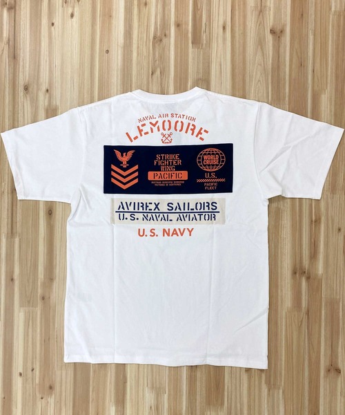 AVIREX(アヴィレックス)の「NAVAL SHEETI PATCH 半袖Tシャツ(Tシャツ/カットソー・メンズ・ダークオリーブ/ブラック/ホワイト/オレンジ・XXL/L/XL/M)」の8枚目の写真
