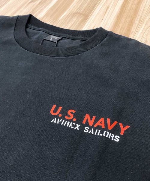 AVIREX(アヴィレックス)の「NAVAL SHEETI PATCH 半袖Tシャツ(Tシャツ/カットソー・メンズ・ダークオリーブ/ブラック/ホワイト/オレンジ・XXL/L/XL/M)」の12枚目の写真