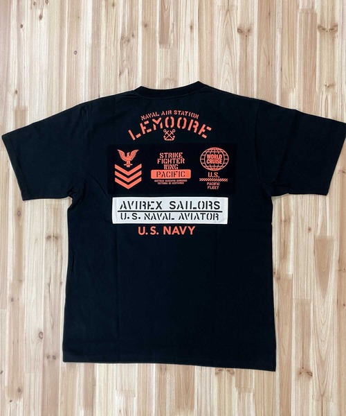 AVIREX(アヴィレックス)の「NAVAL SHEETI PATCH 半袖Tシャツ(Tシャツ/カットソー・メンズ・ダークオリーブ/ブラック/ホワイト/オレンジ・XXL/L/XL/M)」の13枚目の写真