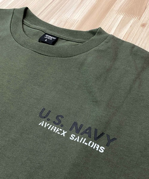AVIREX(アヴィレックス)の「NAVAL SHEETI PATCH 半袖Tシャツ(Tシャツ/カットソー・メンズ・ダークオリーブ/ブラック/ホワイト/オレンジ・XXL/L/XL/M)」の17枚目の写真
