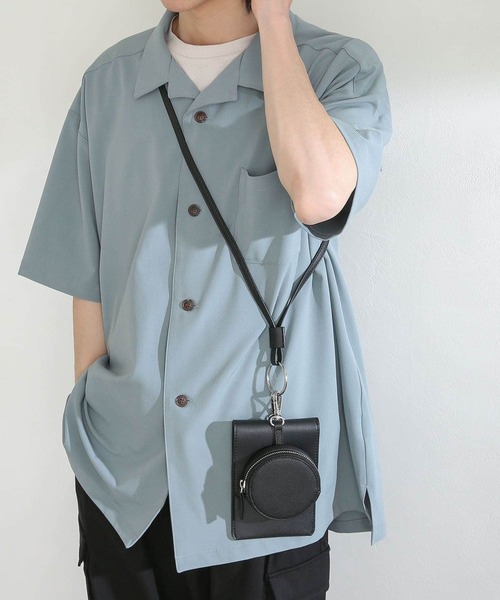 『セットアップ対応』オープンカラールーズシャツ(5分袖)