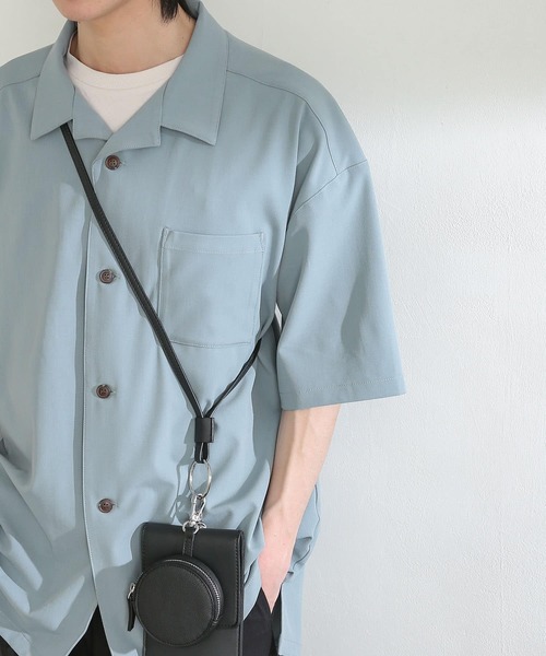 『セットアップ対応』オープンカラールーズシャツ(5分袖)