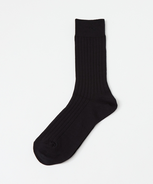 ABAHOUSE（アバハウス）の「無地 リブ カラーソックス（ソックス/靴下・メンズ・グレー/ホワイト/ブラック/グレイッシュベージュ/グリーン系その他/ブラウン系その他/ピンク系その他・フリー）」の2枚目の写真