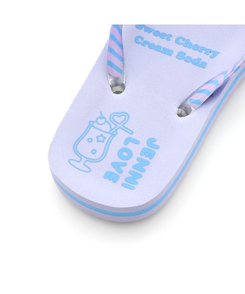 JENNI love（ジェニィラブ）の「クリームソーダ柄ビーチサンダル（サンダル・キッズ・ラベンダー/ブラック・20cm/21cm/22cm/23cm/24cm）」の14枚目の写真