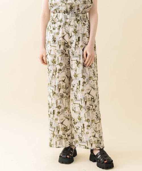 CLOCHE（クロシェ）の「cloche 街柄綿パンツ（その他パンツ・レディース・ホワイト/カーキ/ブルー・FREE）」の3枚目の写真