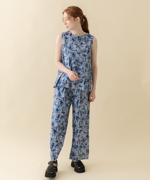 CLOCHE（クロシェ）の「cloche 街柄綿パンツ（その他パンツ・レディース・ホワイト/カーキ/ブルー・FREE）」の12枚目の写真