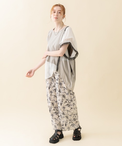 CLOCHE（クロシェ）の「cloche 街柄綿パンツ（その他パンツ・レディース・ホワイト/カーキ/ブルー・FREE）」の19枚目の写真