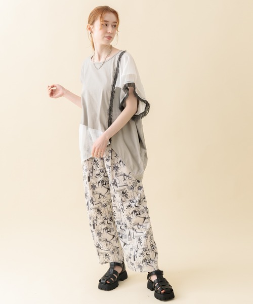 CLOCHE（クロシェ）の「cloche 街柄綿パンツ（その他パンツ・レディース・ホワイト/カーキ/ブルー・FREE）」の20枚目の写真