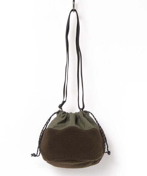 Gramicci（グラミチ）の「GRAMICCI/グラミチ　BOA FLEECE CHALK POUCH　ボアフリースチョークポーチ　GRB-0113（ハンドバッグ・メンズ・オリーブ/タン・FREE）」の3枚目の写真