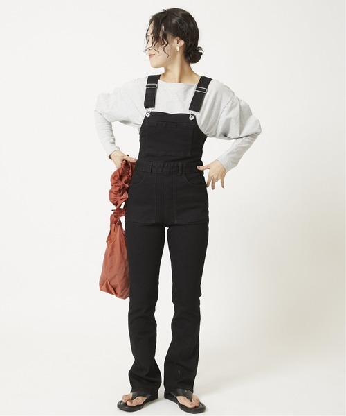U by SPICK&SPAN(ユーバイスピックアンドスパン)の「U-ginalタイトデニムオールインワン◆(ワンピース・レディース・ブラック・36/38/34)」の5枚目の写真