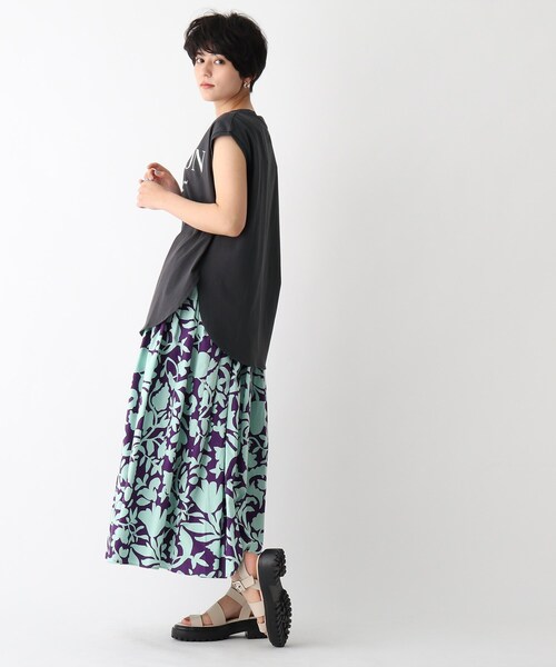 OPAQUE.CLIP（オペークドットクリップ）の「◆ロゴフレンチスリーブＴシャツ【WEB限定サイズ】（Tシャツ/カットソー・レディース・チャコールグレー/ホワイト系/ピンク系・38/40/36）」の13枚目の写真