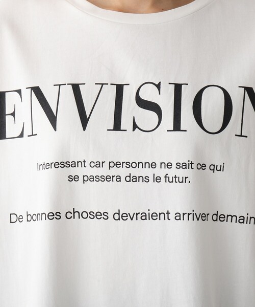 OPAQUE.CLIP（オペークドットクリップ）の「◆ロゴフレンチスリーブＴシャツ【WEB限定サイズ】（Tシャツ/カットソー・レディース・チャコールグレー/ホワイト系/ピンク系・38/40/36）」の17枚目の写真