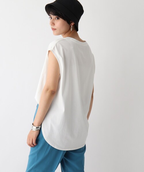 OPAQUE.CLIP（オペークドットクリップ）の「◆ロゴフレンチスリーブＴシャツ【WEB限定サイズ】（Tシャツ/カットソー・レディース・チャコールグレー/ホワイト系/ピンク系・38/40/36）」の20枚目の写真