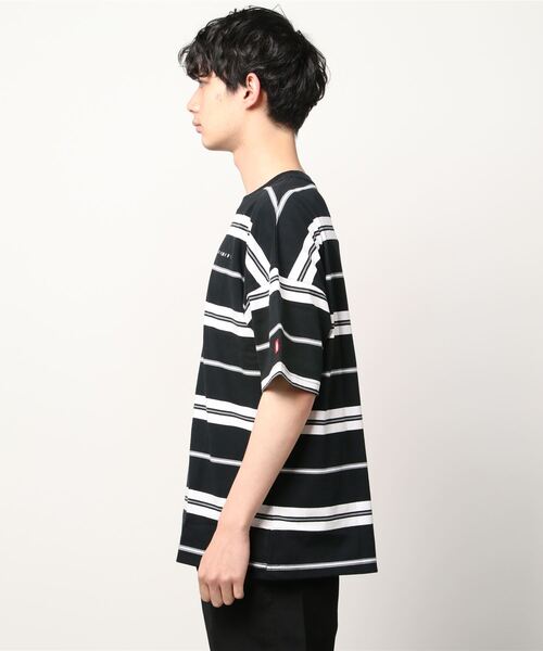 ELEMENT(エレメント)の「ELEMENT メンズ TAGSTEN BORDER SS Tシャツ 【2022年夏モデル】/エレメント半袖Tシャツ(Tシャツ/カットソー・メンズ・ブラック/ホワイト/グリーン・MEDIUM/X-LARGE/LARGE)」の4枚目の写真