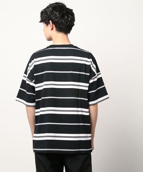ELEMENT(エレメント)の「ELEMENT メンズ TAGSTEN BORDER SS Tシャツ 【2022年夏モデル】/エレメント半袖Tシャツ(Tシャツ/カットソー・メンズ・ブラック/ホワイト/グリーン・MEDIUM/X-LARGE/LARGE)」の5枚目の写真