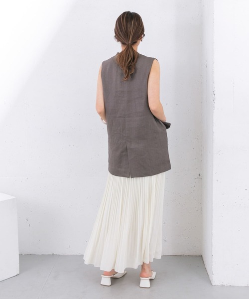 KBF(ケイビーエフ)の「プリーツmixスカート(スカート・レディース・ブラック/アイボリー/グリーン系その他/イエロー系その他・ONE)」の5枚目の写真