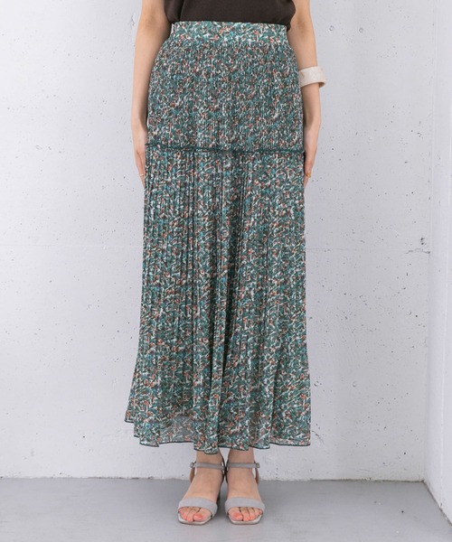 KBF(ケイビーエフ)の「プリーツmixスカート(スカート・レディース・ブラック/アイボリー/グリーン系その他/イエロー系その他・ONE)」の6枚目の写真