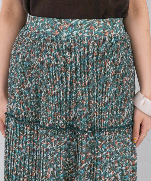 KBF(ケイビーエフ)の「プリーツmixスカート(スカート・レディース・ブラック/アイボリー/グリーン系その他/イエロー系その他・ONE)」の9枚目の写真