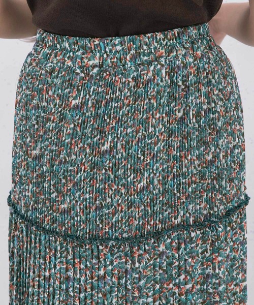 KBF(ケイビーエフ)の「プリーツmixスカート(スカート・レディース・ブラック/アイボリー/グリーン系その他/イエロー系その他・ONE)」の12枚目の写真