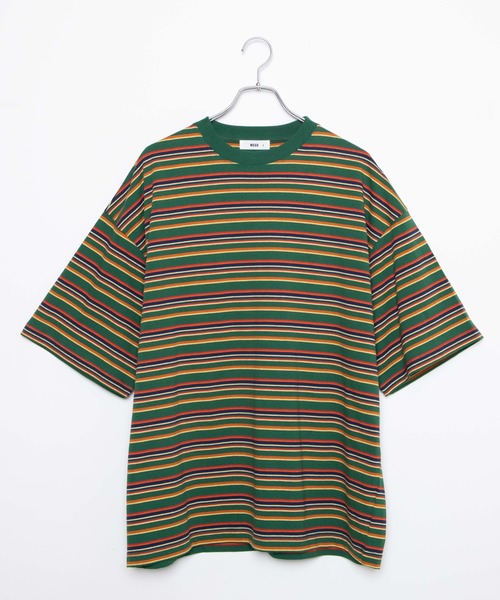 WEGO(ウィゴー)の「WEGO/ヘビーウエイト レトロボーダーBIGT(Tシャツ/カットソー・メンズ・ホワイト/ダークグリーン・LARGE/MEDIUM)」の20枚目の写真
