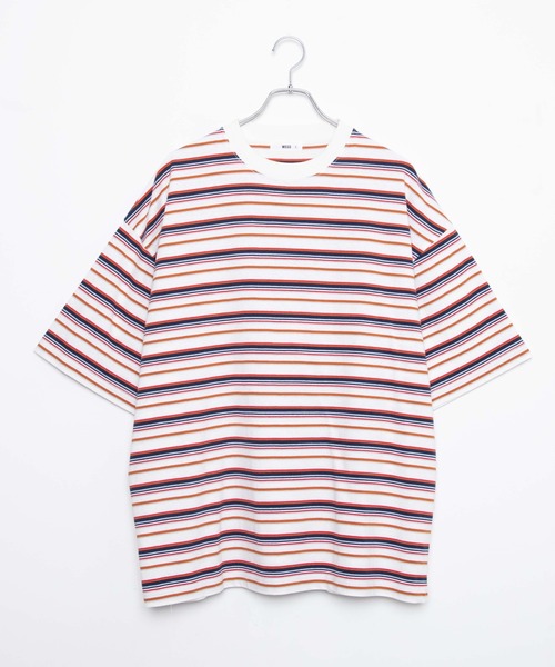 WEGO(ウィゴー)の「WEGO/ヘビーウエイト レトロボーダーBIGT(Tシャツ/カットソー・メンズ・ホワイト/ダークグリーン・LARGE/MEDIUM)」の17枚目の写真