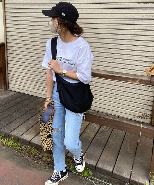 ISOOK（アイスー）の「Canvas tote bag / キャンバストートバッグ（chiica select）（ショルダーバッグ・レディース・ブラック/アイボリー・FREE）」の10枚目の写真