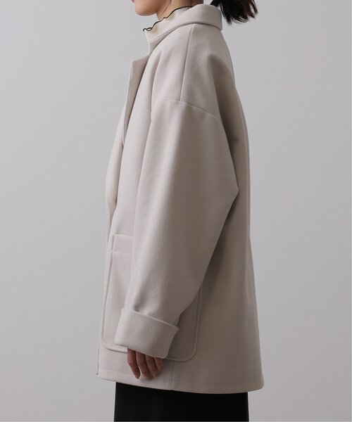 frames RAY CASSIN（フレームスレイカズン）の「ニットモッサライト ダブルテイラーミドルジャケット（テーラードジャケット・レディース・ブルー/ブラウン/キナリ・FREE）」の14枚目の写真