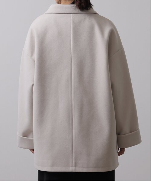 frames RAY CASSIN（フレームスレイカズン）の「ニットモッサライト ダブルテイラーミドルジャケット（テーラードジャケット・レディース・ブルー/ブラウン/キナリ・FREE）」の13枚目の写真