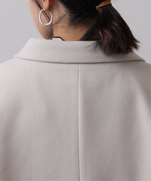 frames RAY CASSIN（フレームスレイカズン）の「ニットモッサライト ダブルテイラーミドルジャケット（テーラードジャケット・レディース・ブルー/ブラウン/キナリ・FREE）」の12枚目の写真