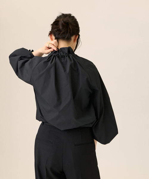 journal standard L'essage（ジャーナルスタンダードレサージュ）の「《追加予約》CPリボンブラウス（シャツ/ブラウス・レディース・ホワイト/ブラック/ブルー/グレー系その他・FREE）」の12枚目の写真