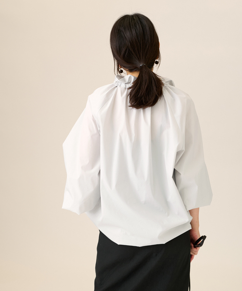 journal standard L'essage（ジャーナルスタンダードレサージュ）の「《追加予約》CPリボンブラウス（シャツ/ブラウス・レディース・ホワイト/ブラック/ブルー/グレー系その他・FREE）」の13枚目の写真