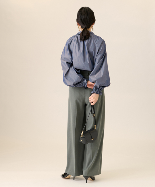 journal standard L'essage（ジャーナルスタンダードレサージュ）の「《追加予約》CPリボンブラウス（シャツ/ブラウス・レディース・ホワイト/ブラック/ブルー/グレー系その他・FREE）」の8枚目の写真