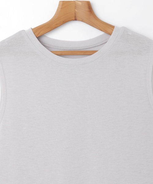 シアークルーネックサマーニットトップス